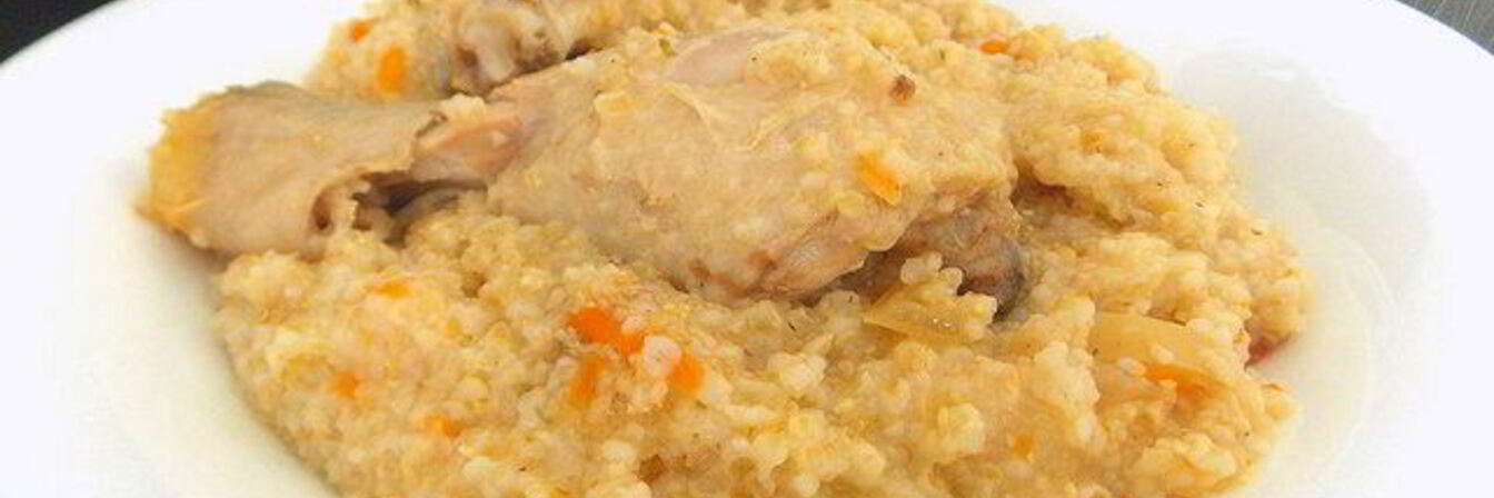 Пшеничная каша с курицей