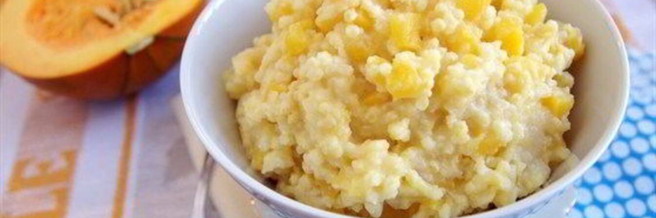 Пшенная молочная каша с тыквой