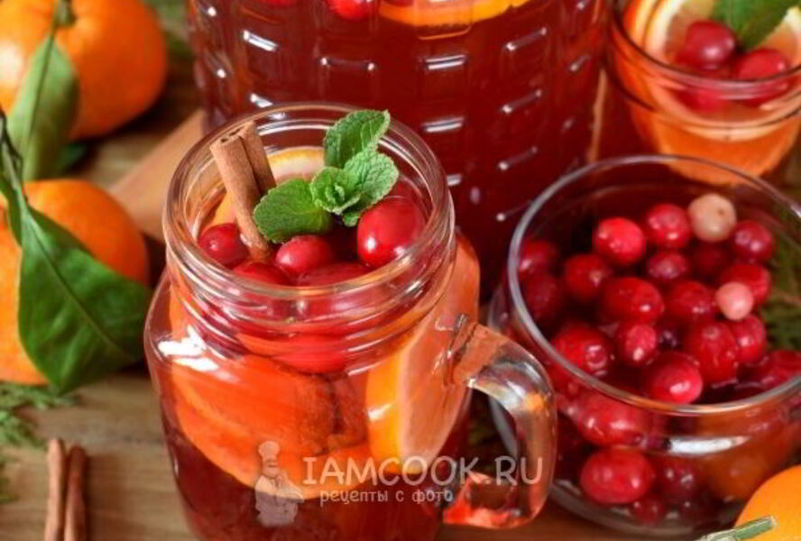 Безалкогольный клюквенный пунш