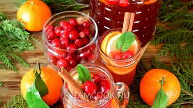 безалкогольный клюквенный пунш