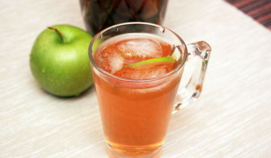 Рецепт холодного чая с мятого и яблокома