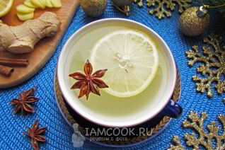 Пряный имбирный чай с лимоном