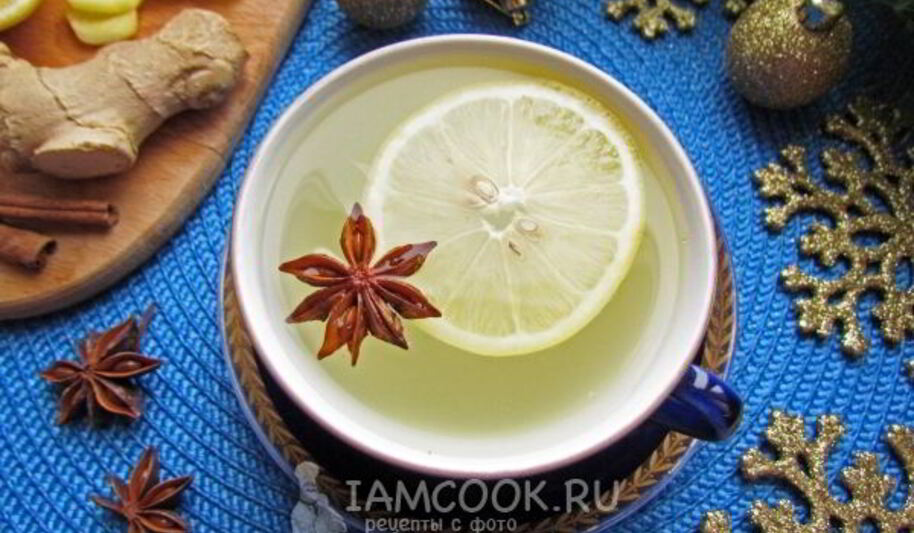 Рецепт пряного имбирного чая с лимоном