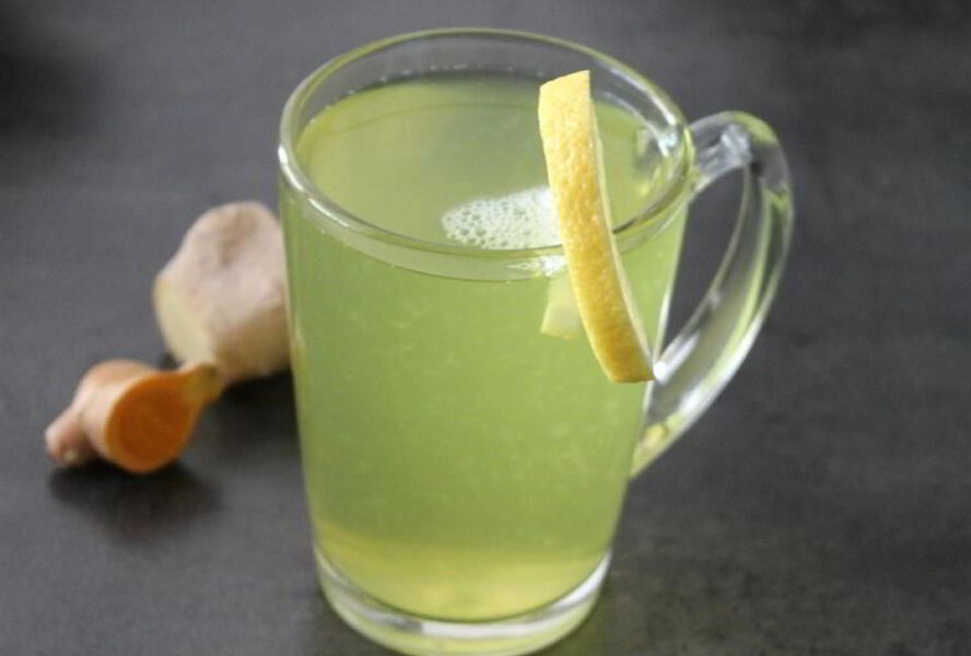 Целебный имбирный чай с куркумой