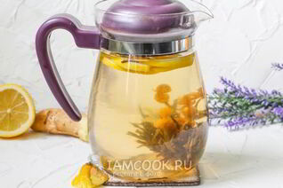 Зеленый чай с имбирем и лимоном