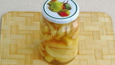груши дольками в медовом сиропе
