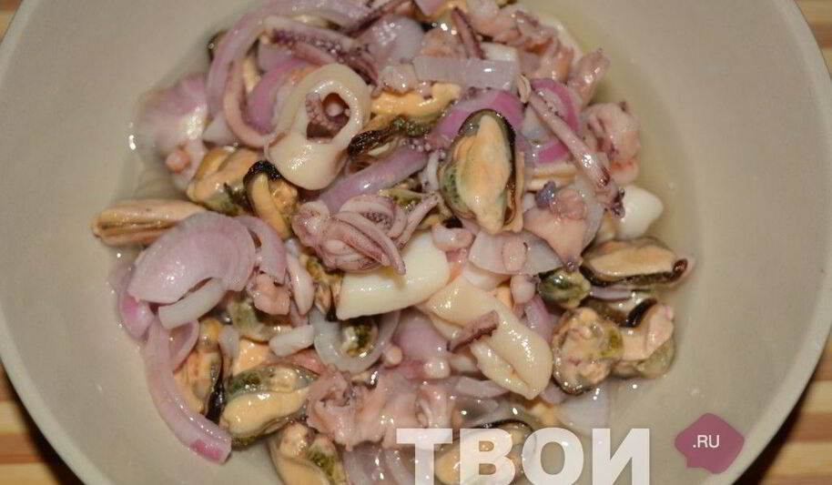 Рецепт маринованного коктейля из морепродуктов