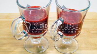 брусничный смузи со сливками