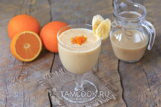 Смузи с бананом и апельсином