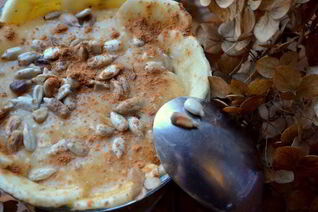 Смузи с бананом и хурмой