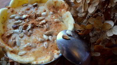 смузи с бананом и хурмой