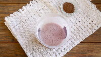 смузи с творогом, вишней и какао