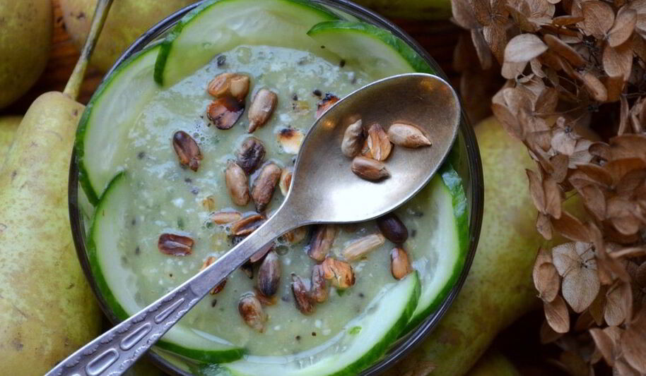 Рецепт зеленого смузи с киви и огурцом