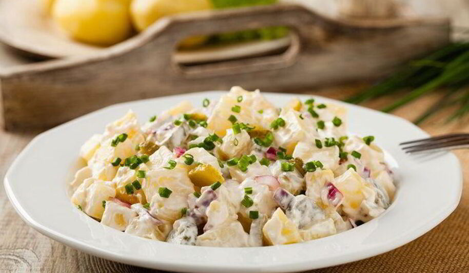 Рецепт картофельного салата с домашним майонезом