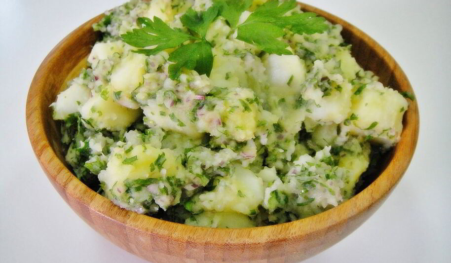 Рецепт картофельного салата с луком