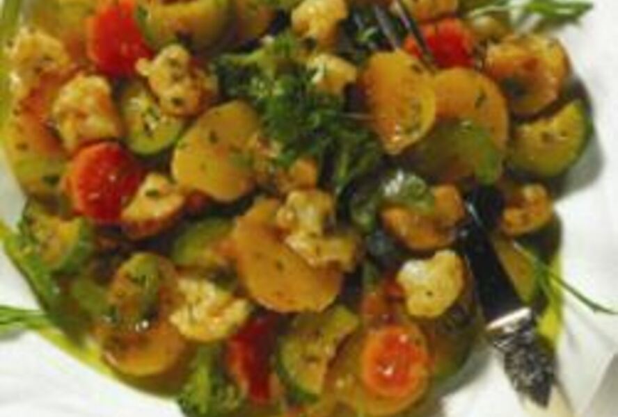 Картофельный салат с овощами