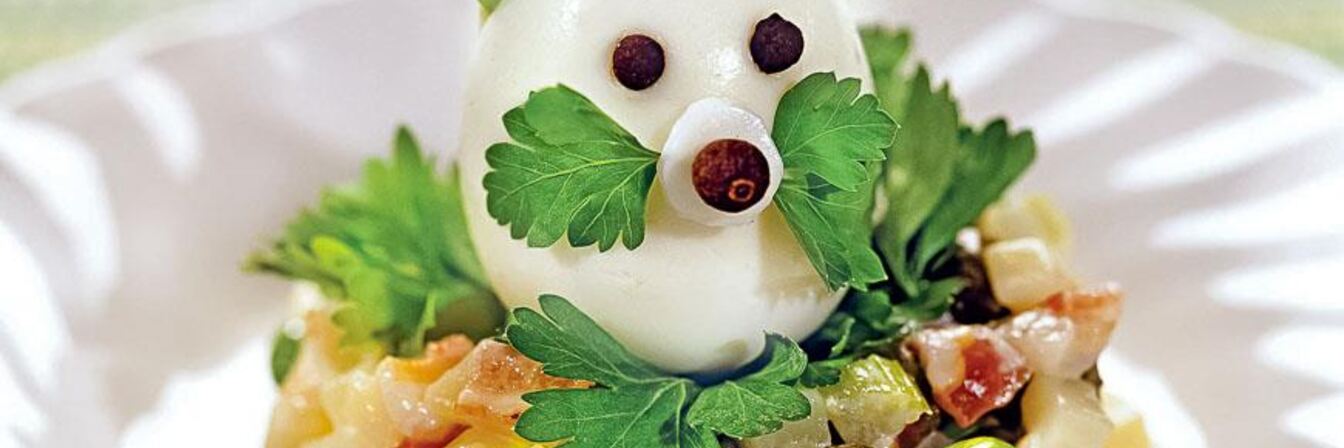 Картофельный салат зайчик