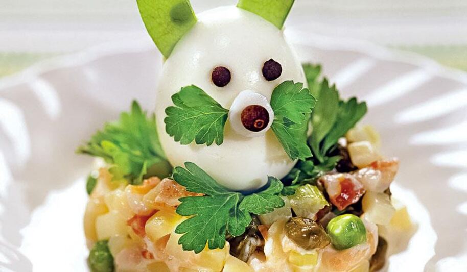 Рецепт картофельного салата зайчик