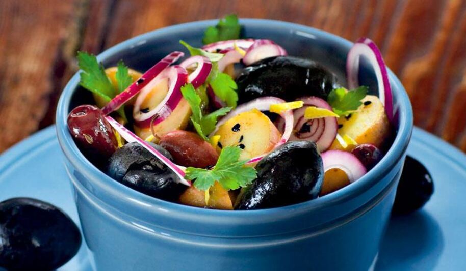 Рецепт марокканского картофельного салата с маслинами