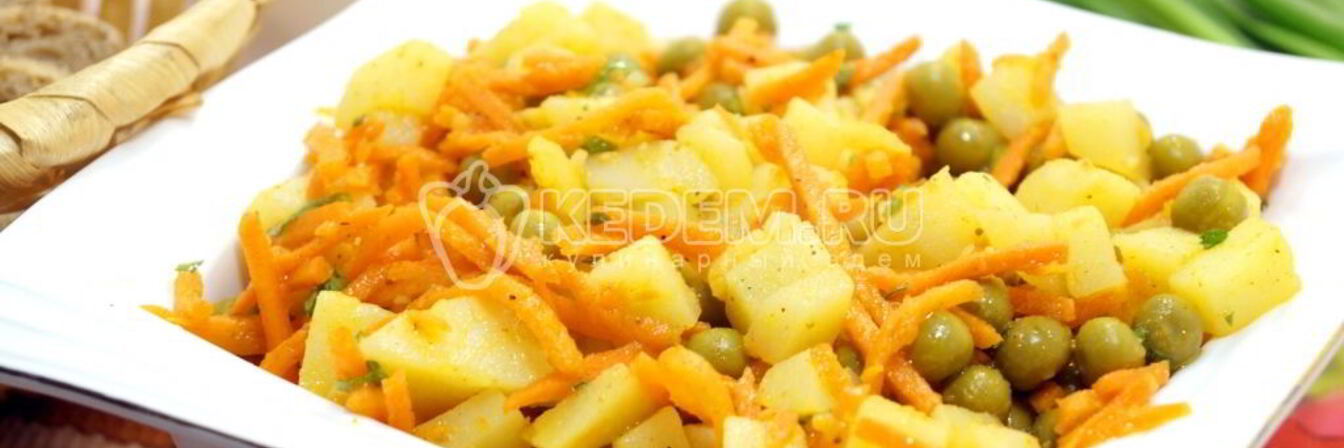 Салат из картофеля с морковью по-корейски