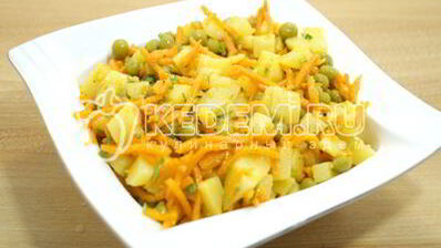 салат из картофеля с морковью по-корейски