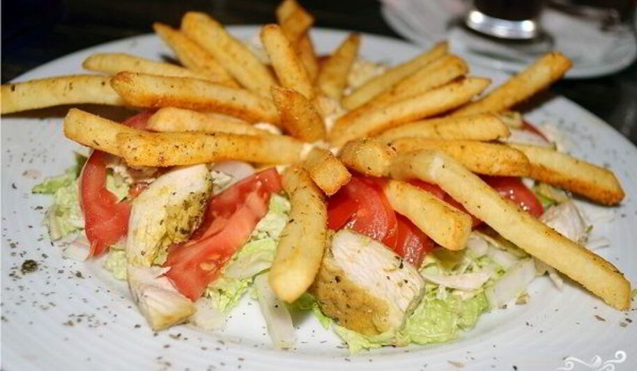 Рецепт салата с картошкой фри