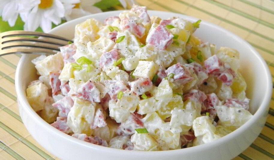 Рецепт салата с картошкой и сыром