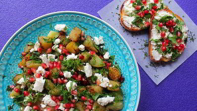 теплый салат с картофелем