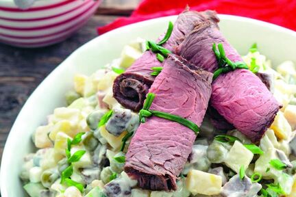 Оливье с ростбифом