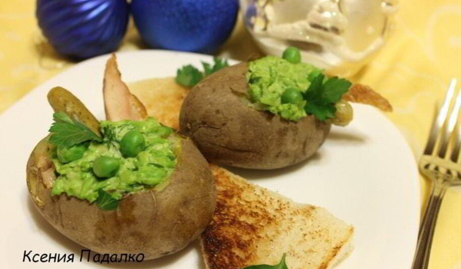 Рецепт салата оливье в картофельных бочонках
