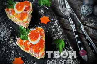 Салаты с колбасой