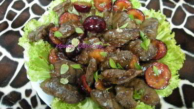 салат из куриной печени со сливами