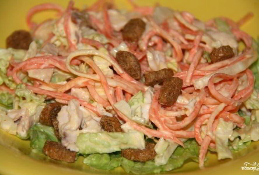 Салат из моркови по-корейски с курицей