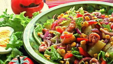 салат картофельно-рыбный