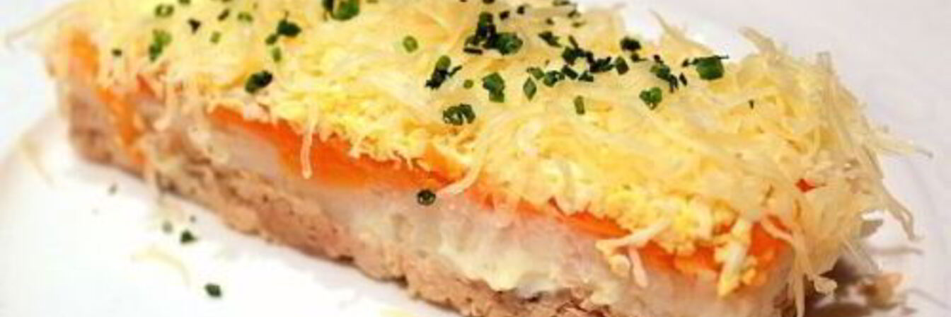 Салат Мимоза с сардиной