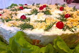 Салат Мимоза с тунцом