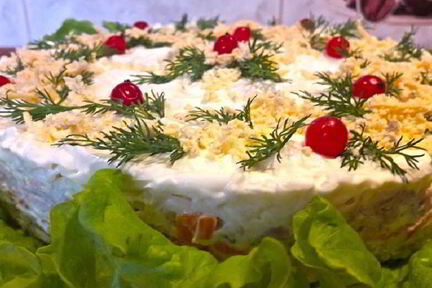 Салат Мимоза с тунцом