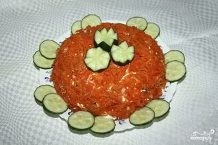 Салат Лисичка под шубой с селедкой