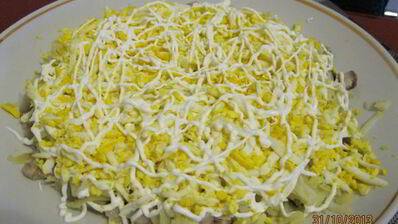 сельдь под шубой из помидор