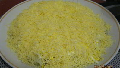 сельдь под шубой из помидор