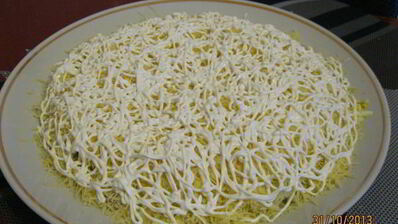 сельдь под шубой из помидор