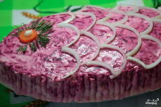 Селедка под шубой без картошки