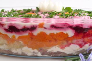 Селедка под шубой без лука