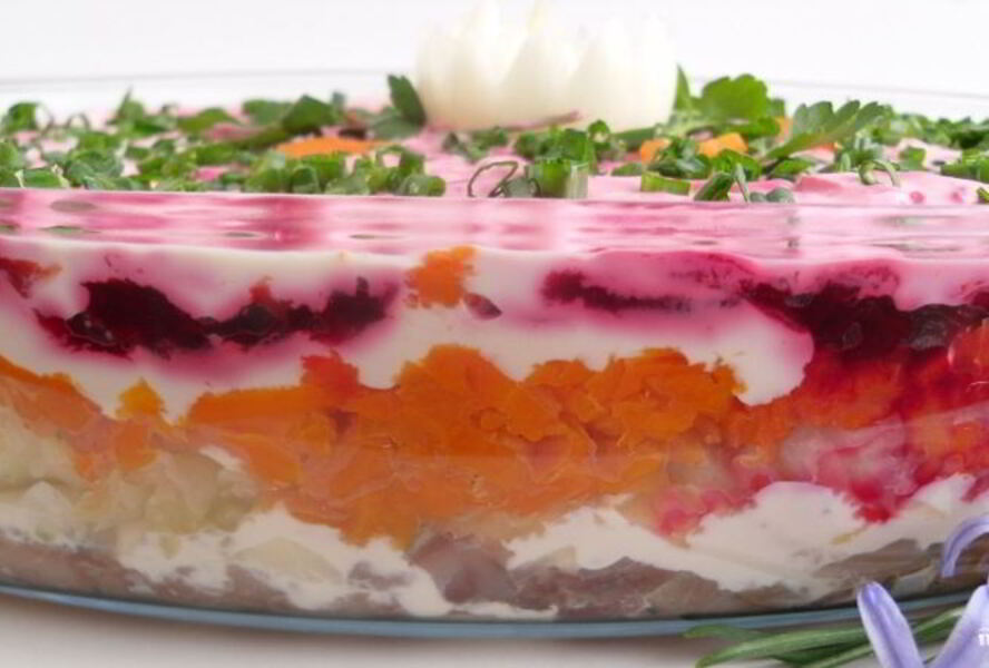 Селедка под шубой без лука