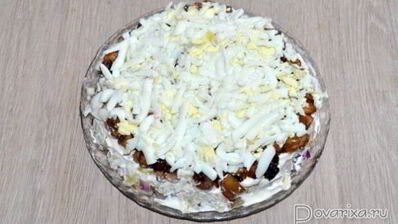 селедка под шубой с грибами