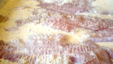 запеченная рыбка под шубой из пармезана и хлебной крошки