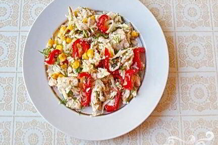 Салат с кольраби и корнем петрушки