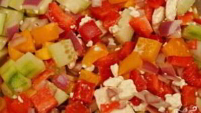 средиземноморский салат с перцем