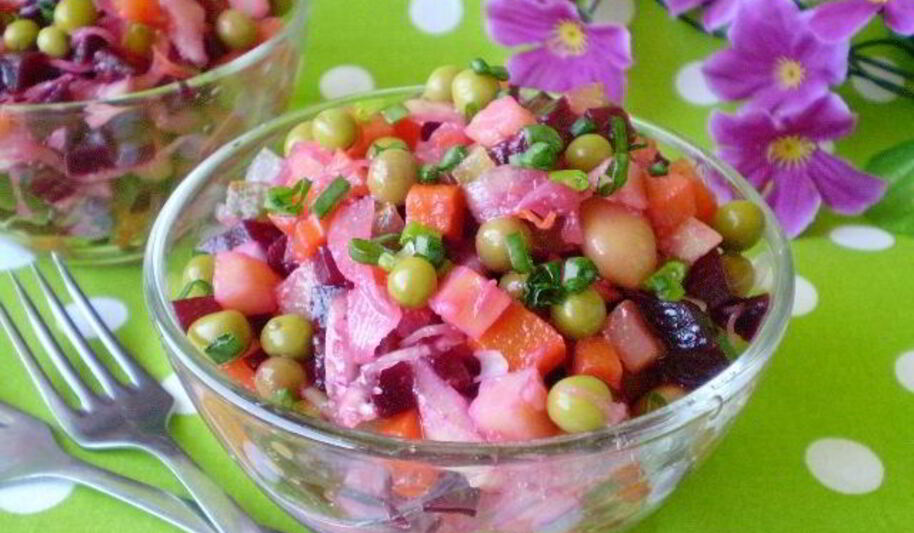 Рецепт винегрета с горошком