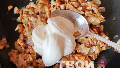 сливочный соус с грибами